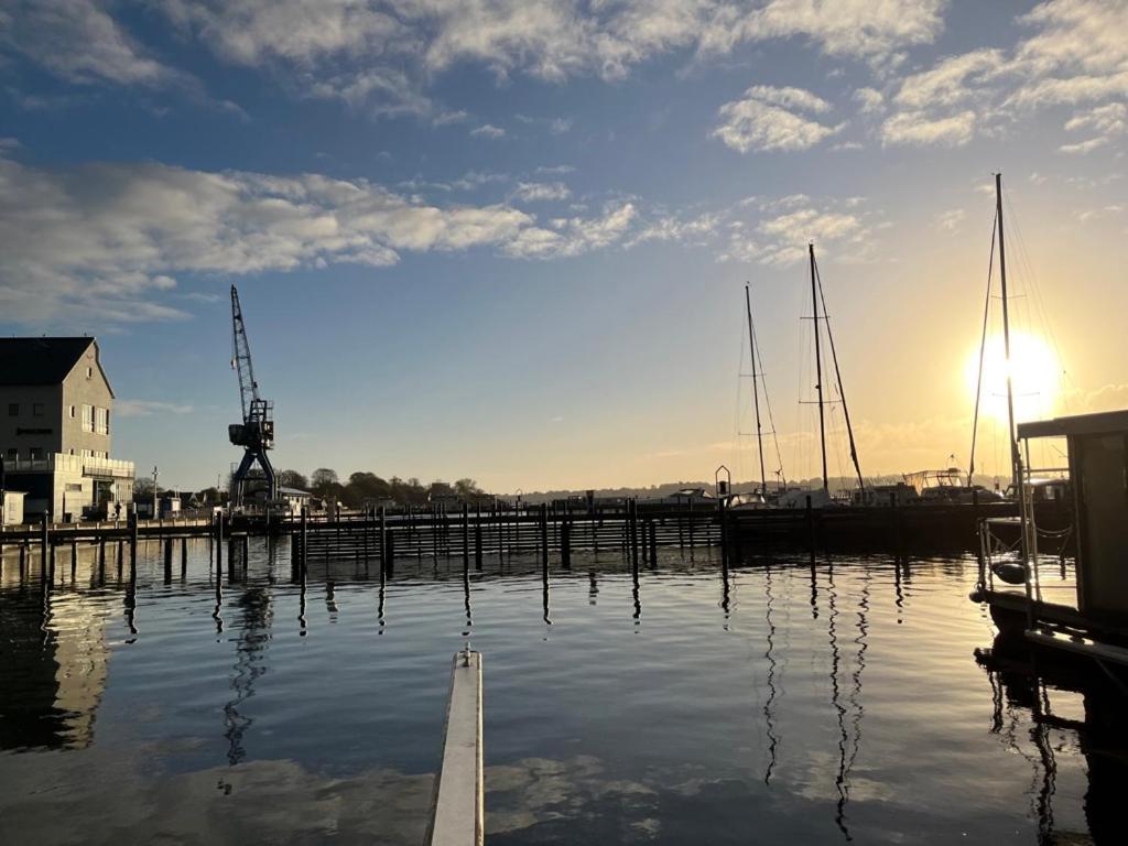 Ostsee Hausboot Schleswig Ostseeblick 1 Vila Exterior foto