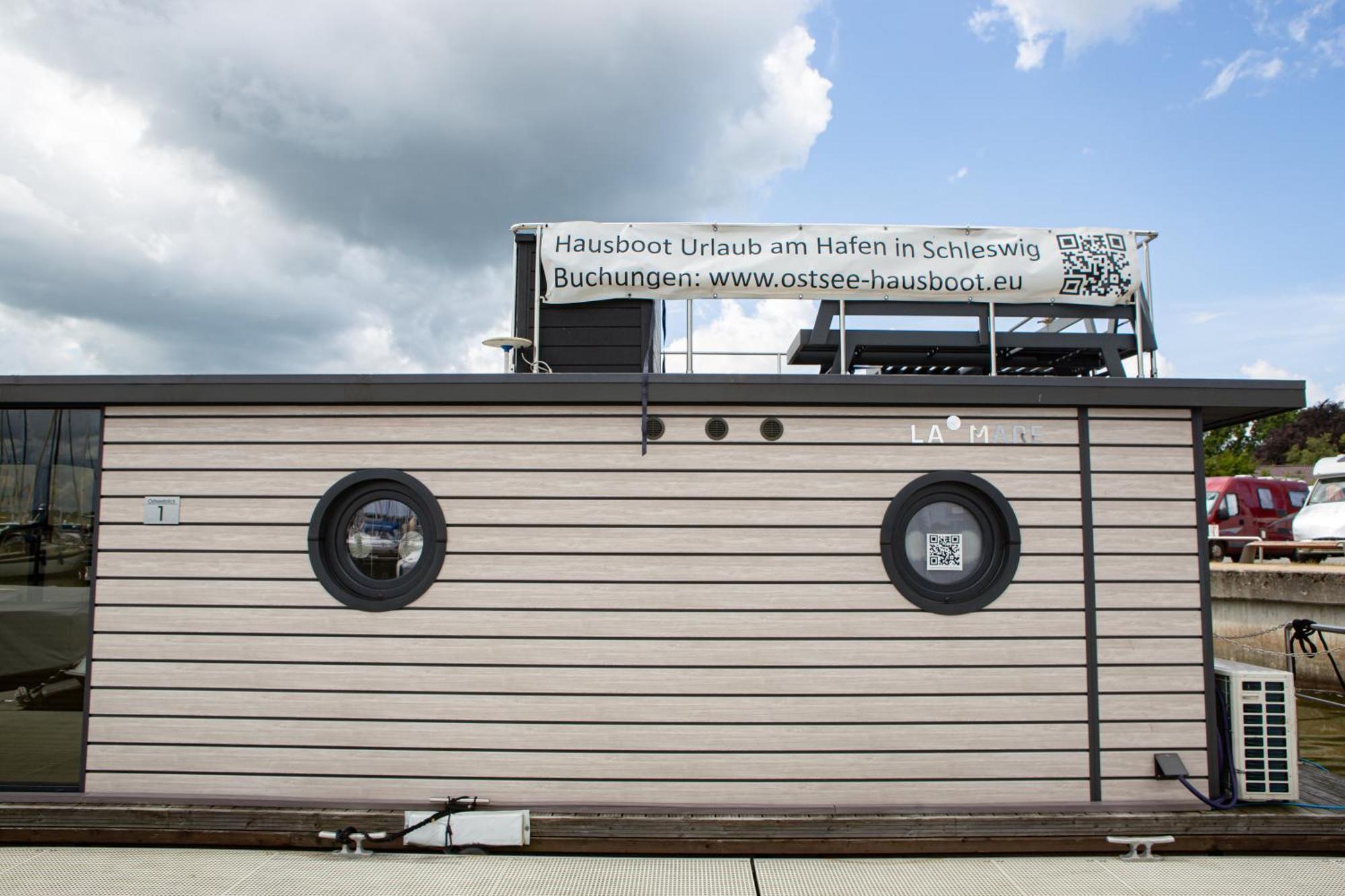 Ostsee Hausboot Schleswig Ostseeblick 1 Vila Exterior foto